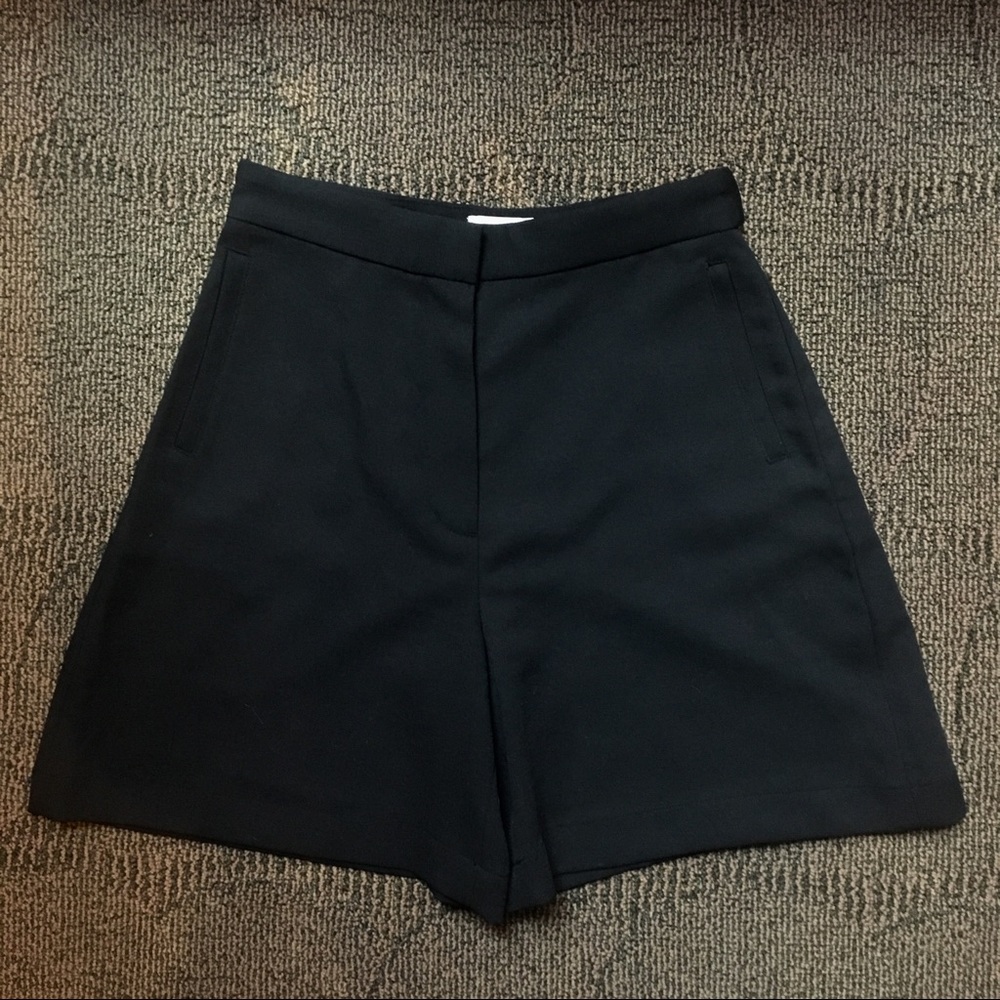 WILFRED - High Waisted Trouser Shorts Black, 4 - Picture 3 of 4